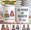 Like Mother Like Daughter Oh Crap Personalized Mug, Personalized Gift for Mom, Mama, Parents, Mother, Grandmother - MG051PS01 - BMGifts