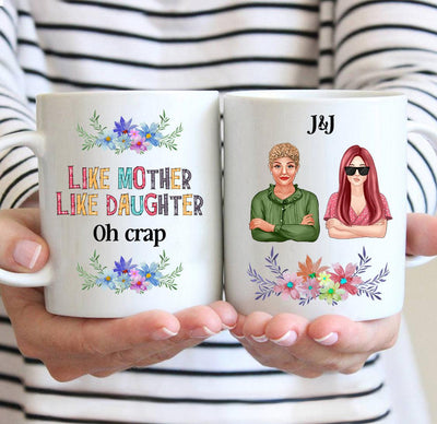 Like Mother Like Daughter Personalized Mug, Personalized Gift for Mom, Mama, Parents, Mother, Grandmother - MG026PS04 - BMGifts