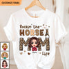 Living The Horse Mom Life Horse Personalized Shirt, Personalized Mother's Day Gift for Mom, Mama, Parents, Mother, Grandmother - TS832PS01 - BMGifts