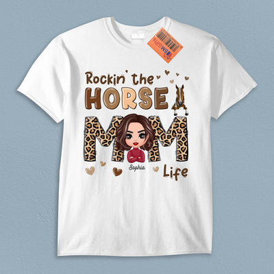 Living The Horse Mom Life Horse Personalized Shirt, Personalized Mother's Day Gift for Mom, Mama, Parents, Mother, Grandmother - TS832PS01 - BMGifts