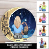 Love From Mother Personalized Round Wooden Sign, Personalized Gift for Mom, Mama, Parents, Mother, Grandmother - WD010PS01 - BMGifts (formerly Best Memorial Gifts)
