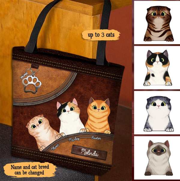 Cat Personalized Classic Cap, Personalized Gift For Cat Lovers, Cat Mom, Cat Dad - CP003PS09