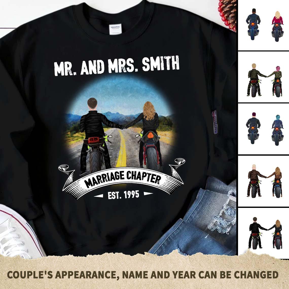 Marriage Chapter Motorcycle Personalized Shirt, Personalized Gift for Motorcycle Lovers, Motorcycle Riders - TS074PS02 - BMGifts