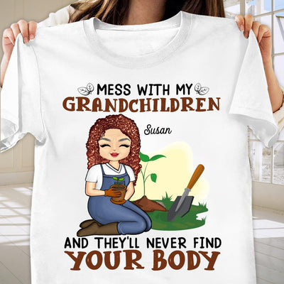 Mess With My Grandchildren Grandma Personalized Shirt, Personalized Gift for Nana, Grandma, Grandmother, Grandparents - TS372PS01 - BMGifts