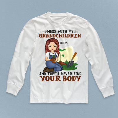 Mess With My Grandchildren Grandma Personalized Shirt, Personalized Gift for Nana, Grandma, Grandmother, Grandparents - TS372PS01 - BMGifts