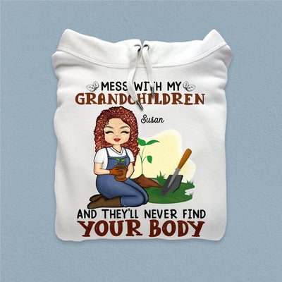 Mess With My Grandchildren Grandma Personalized Shirt, Personalized Gift for Nana, Grandma, Grandmother, Grandparents - TS372PS01 - BMGifts