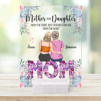 Mother And Daughters Mother Personalized Acrylic Plaque, Mother’s Day Gift for Mom, Mama, Parents, Mother, Grandmother - AP038PS02 - BMGifts