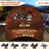 Motorcycle And Dogs Personalized Classic Cap, Personalized Gift for Dog Lovers, Dog Dad, Dog Mom, Personalized Gift for Motorcycle Lovers, Motorcycle Riders - CP211PS05 - BMGifts