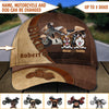 Motorcycle And Dogs Personalized Classic Cap, Personalized Gift for Dog Lovers, Dog Dad, Dog Mom, Personalized Gift for Motorcycle Lovers, Motorcycle Riders - CP212PS05 - BMGifts