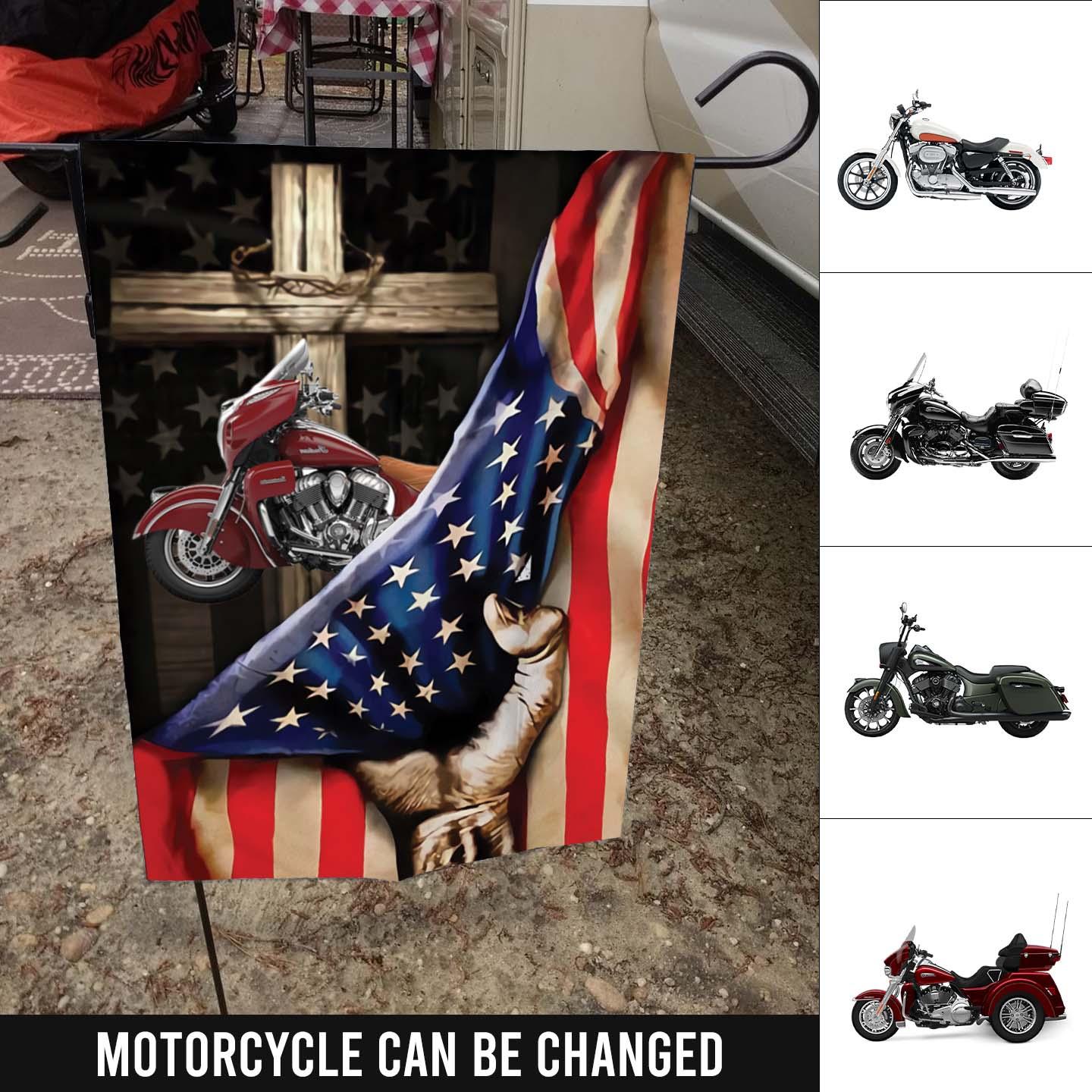 Motorcycle Personalized Flag, Personalized Gift for Motorcycle Lovers, Motorcycle Riders - GA002PS11 - BMGifts