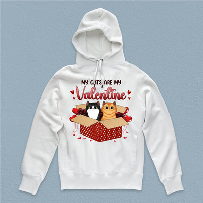 My Cats Are My Valentine Cat Personalized Shirt, Valentine Gift For Cat Lovers, Cat Dad, Cat Mom - TS025PS12 - BMGifts