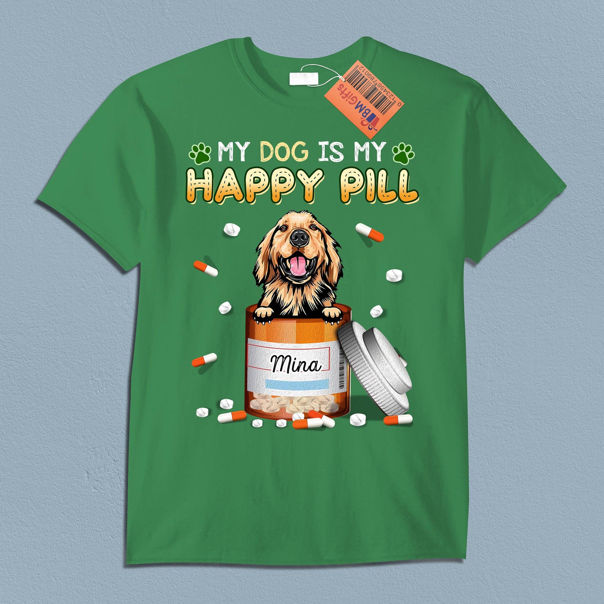 My Dogs Are My Happy Pills Dog Personalized Shirt, Personalized