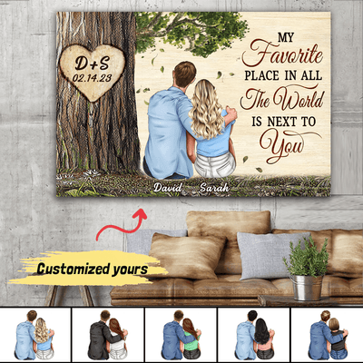 My Favorite Place In All The Word Couple Personalized Poster, Valentine Gift For Couples, Husband, Wife, Parents, Lovers - PT005PS12 - BMGifts