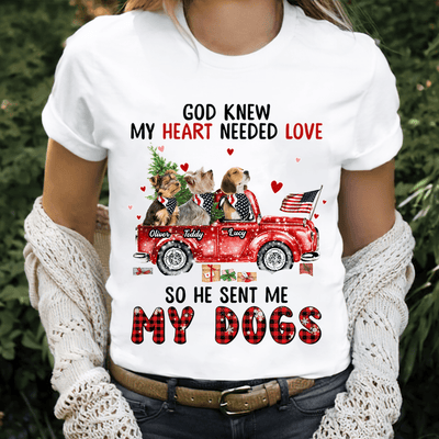 My Heart Need Love Dog Personalized Shirt, Personalized Gift for Dog Lovers, Dog Dad, Dog Mom - TS512PS01 - BMGifts