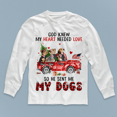 My Heart Need Love Dog Personalized Shirt, Personalized Gift for Dog Lovers, Dog Dad, Dog Mom - TS512PS01 - BMGifts