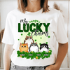 My Lucky Charms Cat Personalized Shirt, St Patrick's Day Personalized Gift for Cat Lovers, Cat Dad, Cat Mom - TS578PS01 - BMGifts