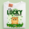 My Lucky Charms Cat Personalized Shirt, St Patrick's Day Personalized Gift for Cat Lovers, Cat Dad, Cat Mom - TS578PS01 - BMGifts