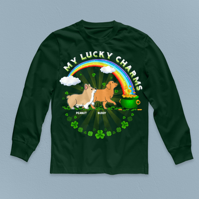 My Lucky Charms Dog Personalized Shirt, Personalized St Patrick's Day Gift for Dog Lovers, Dog Dad, Dog Mom - TS555PS01 - BMGifts