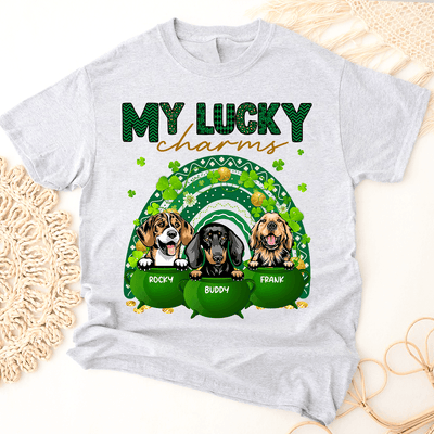 My Lucky Charms Dog Personalized Shirt, St Patrick's Day Gift for Dog Lovers, Dog Dad, Dog Mom - TS607PS02 - BMGifts
