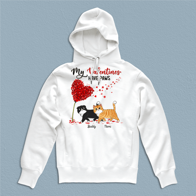 My Valentines Have Paws Cat Personalized Shirt, Valentine Gift For Cat Lovers, Cat Dad, Cat Mom - TS024PS12 - BMGifts