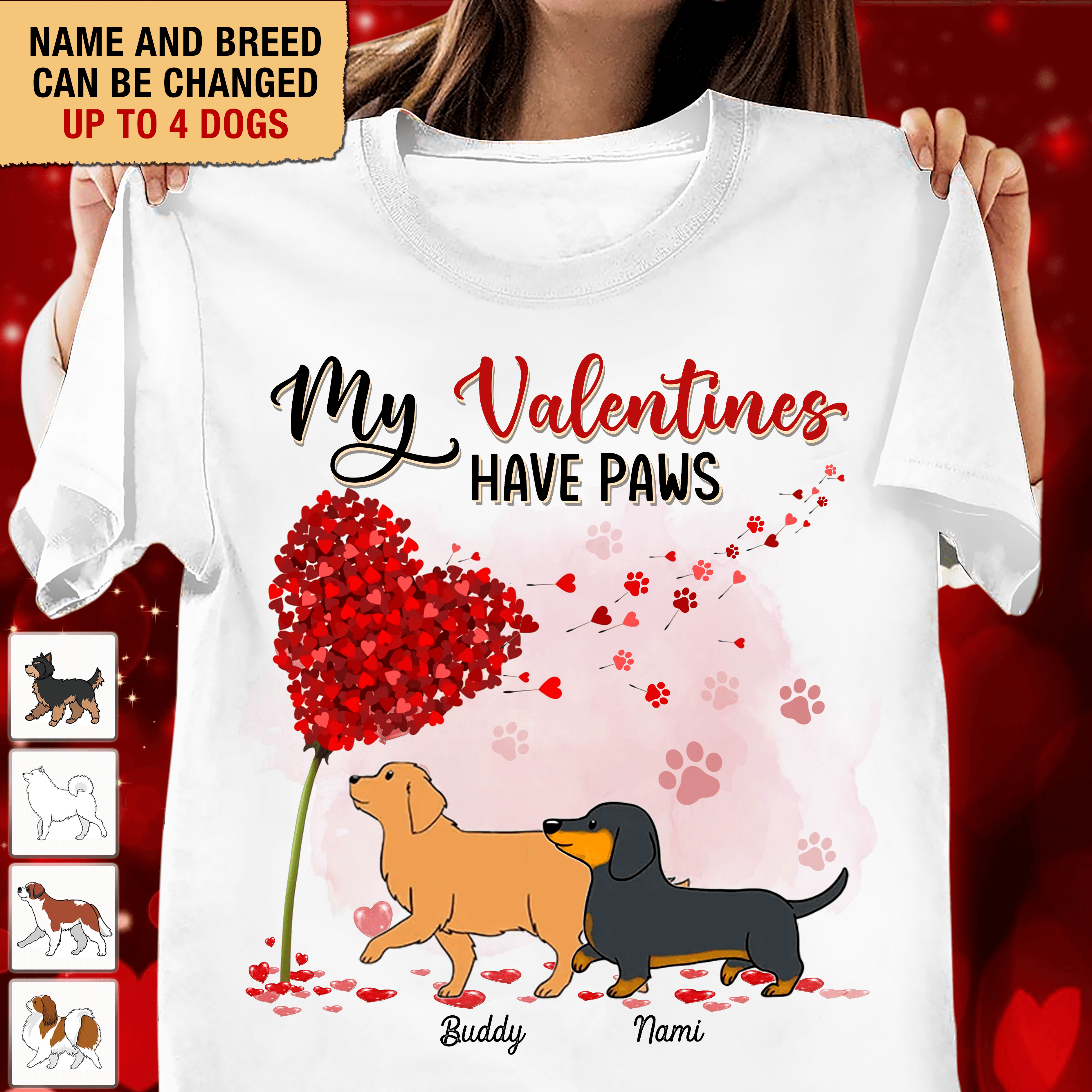 My Valentines Have Paws Dog Personalized Shirt Personalized Gift