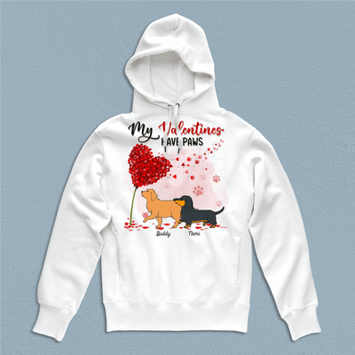 My Valentines Have Paws Dog Personalized Shirt, Personalized Valentine Gift for Dog Lovers, Dog Dad, Dog Mom - TS536PS01 - BMGifts