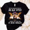 Never Underestimate An Old Witch Mother Personalized Shirt, Halloween Gift, Personalized Gift for Mom, Mama, Parents, Mother, Grandmother - TS361PS02 - BMGifts