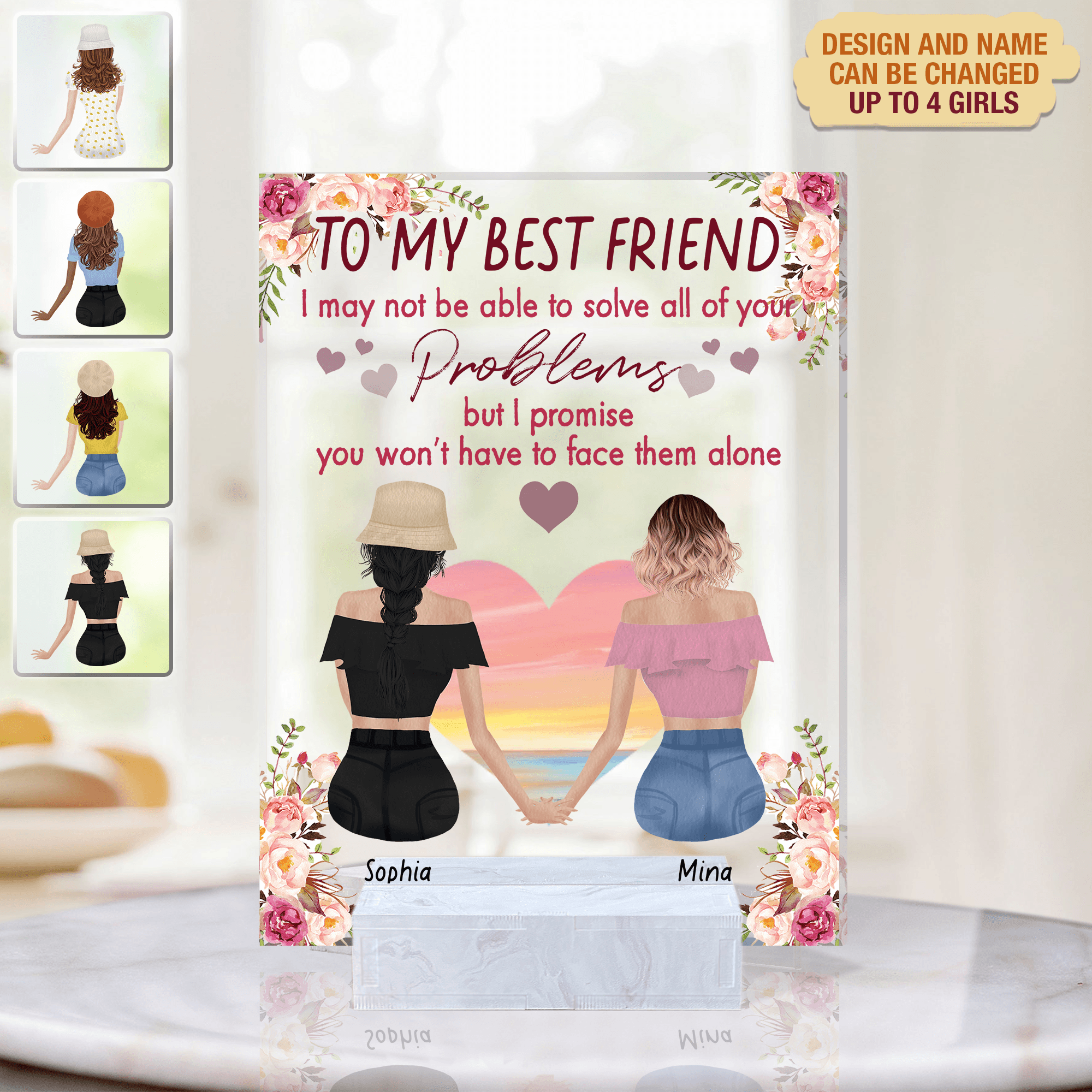 not alone bestie personalized acrylic plaque personalized gift for besties sisters best friends siblings ap016ps01 bmgifts 2 22011282751591
