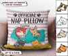 Official Nap Pillow Cat Personalized Pillow, Personalized Gift for Cat Lovers, Cat Mom, Cat Dad - PL003PS02 - BMGifts (formerly Best Memorial Gifts)