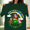 One Lucky Cat Mom Cat Personalized Shirt, Personalized St Patrick's Day Gift for Cat Lovers, Cat Dad, Cat Mom - TS577PS01 - BMGifts