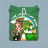 One Lucky Cat Mom Cat Personalized Shirt, Personalized St Patrick's Day Gift for Cat Lovers, Cat Dad, Cat Mom - TS614PS01 - BMGifts