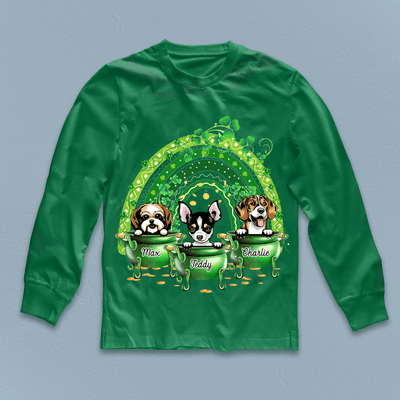 One Lucky Dog Mom Dog Personalized Shirt, St Patrick's Day Gift for Dog Lovers, Dog Dad, Dog Mom - TS592PS02 - BMGifts