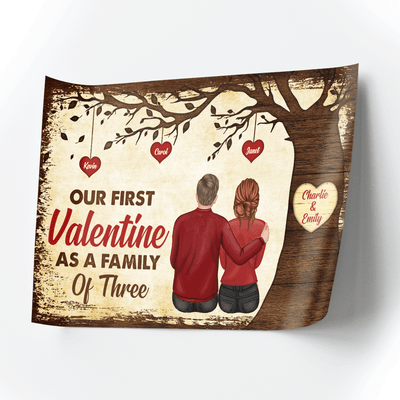 Our First Valentine Couple Personalized Poster, Valentine Gift for Couples, Husband, Wife, Parents, Lovers - PT025PS02 - BMGifts