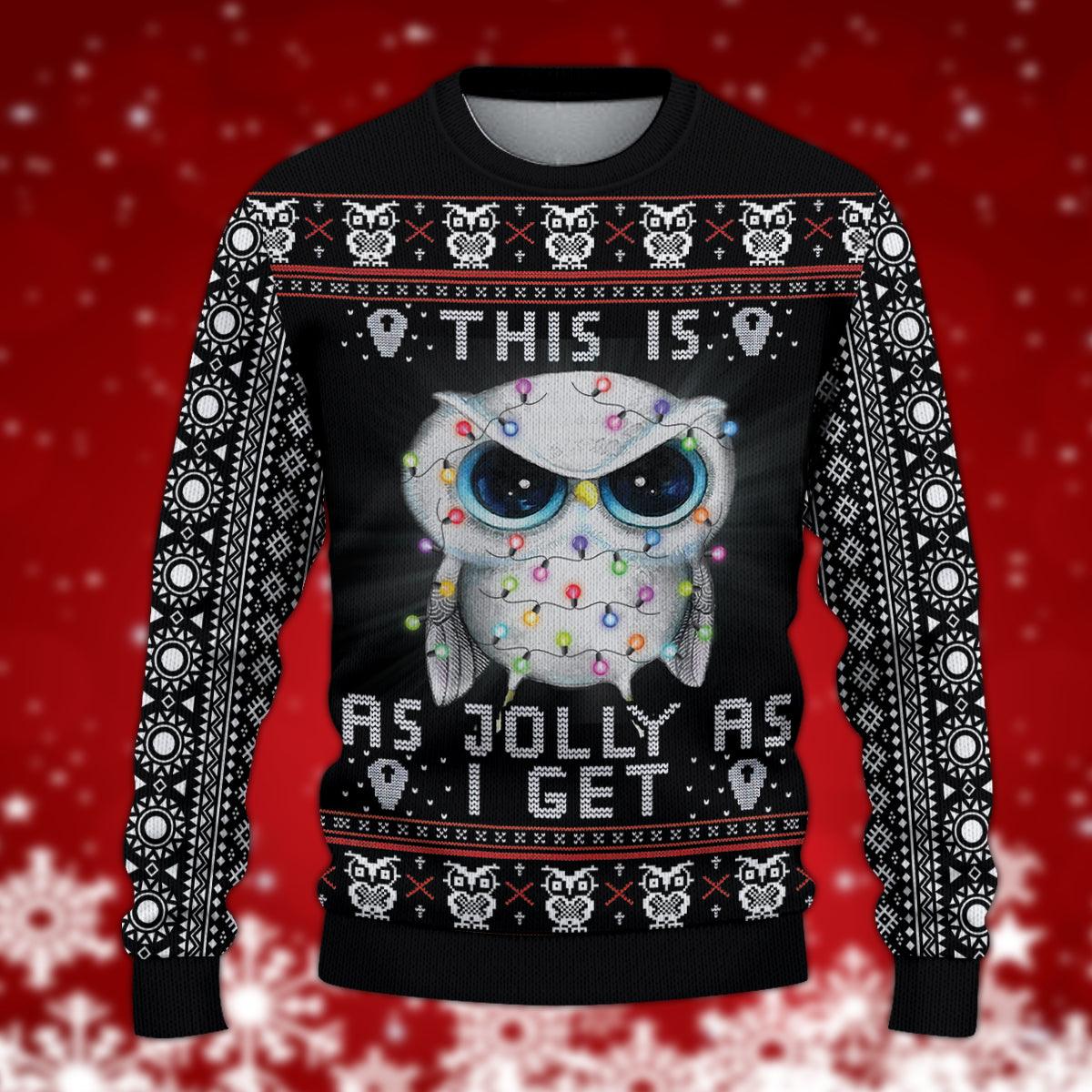 Owl Knitted Sweater, Gift for Owl Lovers - KN032PA06 - BMGifts (formerly Best Memorial Gifts)