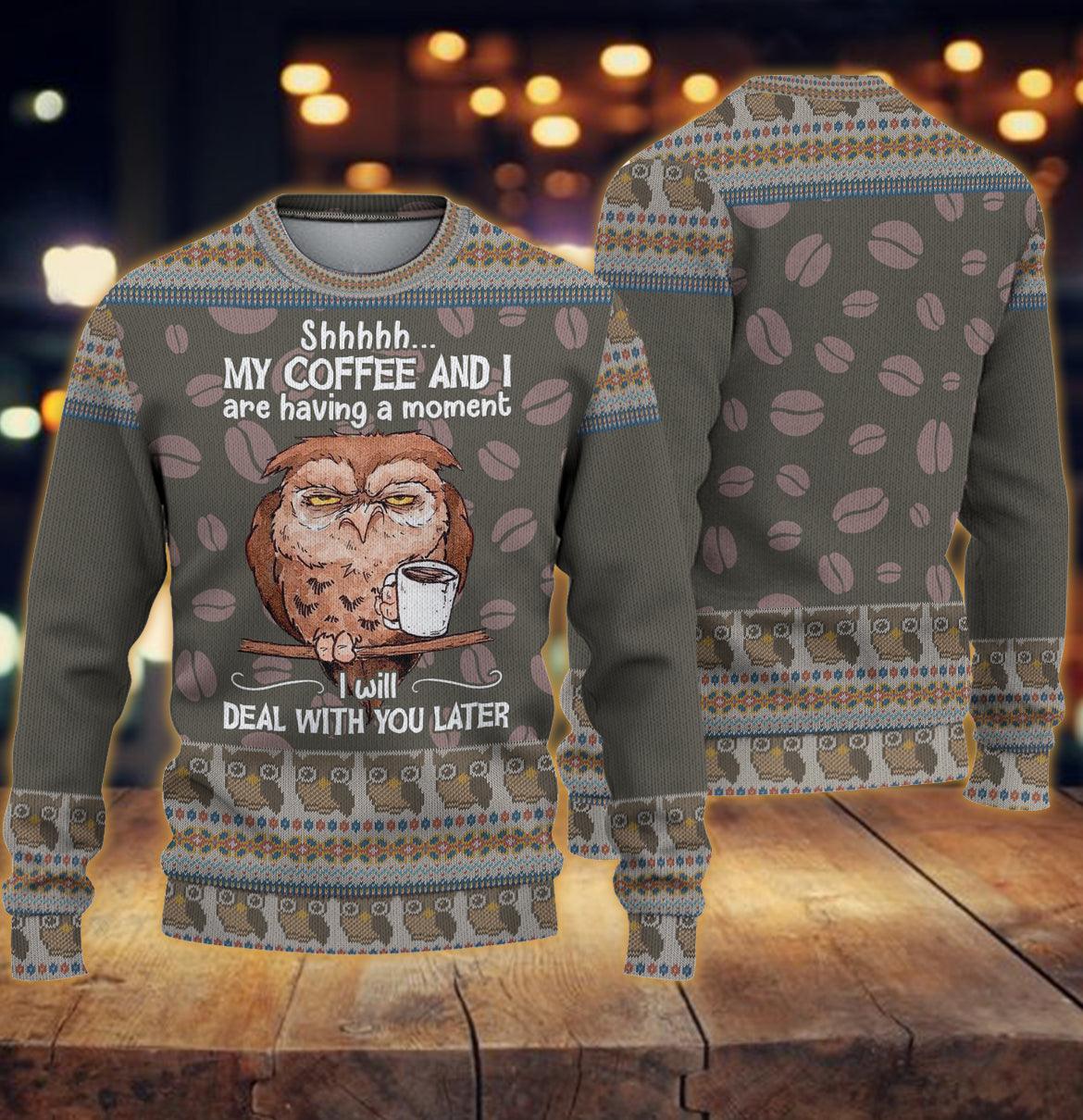 Owl Knitted Sweater, Gift for Owl Lovers - KN059PA06 - BMGifts (formerly Best Memorial Gifts)