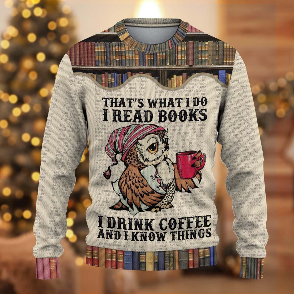 Owl Knitted Sweater, Gift for Owl Lovers - KN062PA06 - BMGifts (formerly Best Memorial Gifts)