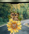 Owl Transparent Acrylic Car Ornament, Gift for Owl Lovers - CO130PA - BMGifts