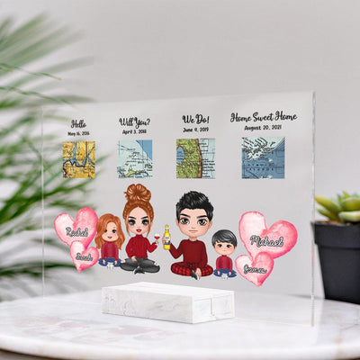 Path Of Love Couple Personalized Acrylic Plaque, Personalized Valetine Gift for Couples, Husband, Wife, Parents, Lovers - AP022PS01 - BMGifts