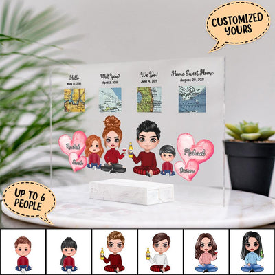 Path Of Love Couple Personalized Acrylic Plaque, Personalized Valetine Gift for Couples, Husband, Wife, Parents, Lovers - AP022PS01 - BMGifts