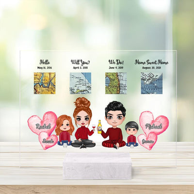 Path Of Love Couple Personalized Acrylic Plaque, Personalized Valetine Gift for Couples, Husband, Wife, Parents, Lovers - AP022PS01 - BMGifts