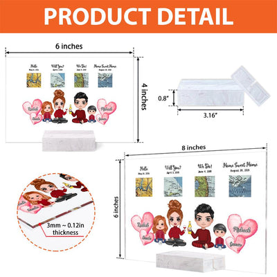 Path Of Love Couple Personalized Acrylic Plaque, Personalized Valetine Gift for Couples, Husband, Wife, Parents, Lovers - AP022PS01 - BMGifts