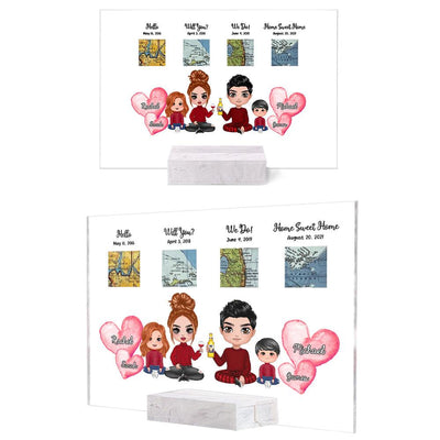 Path Of Love Couple Personalized Acrylic Plaque, Personalized Valetine Gift for Couples, Husband, Wife, Parents, Lovers - AP022PS01 - BMGifts