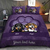 Paws Shape Dog Personalized Bedding Set, Personalized Gift for Dog Lovers, Dog Dad, Dog Mom - BD081PS02 - BMGifts