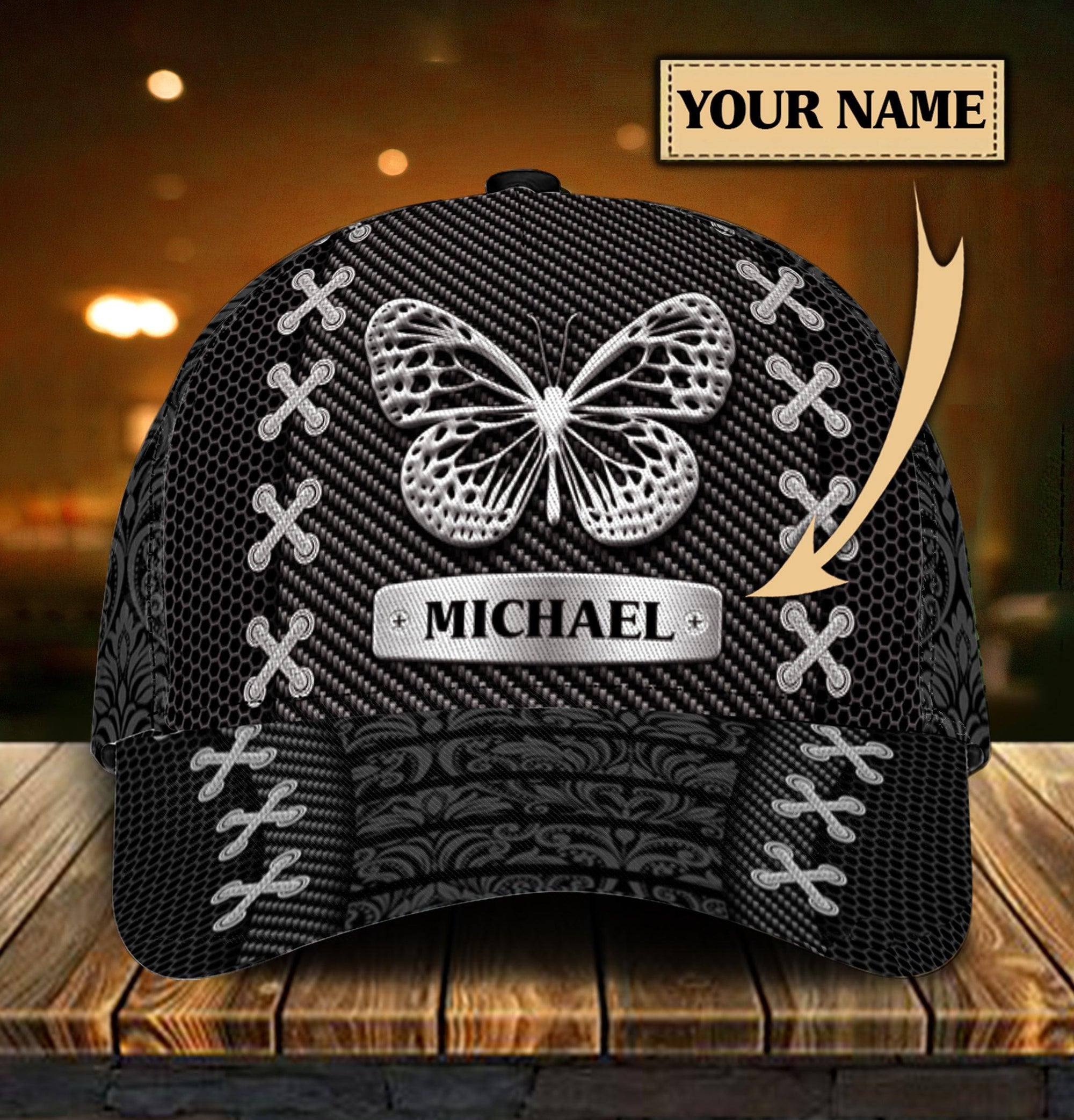 Personalized Butterfly Classic Cap, Personalized Gift for Butterfly Lovers - CP147CT - BMGifts