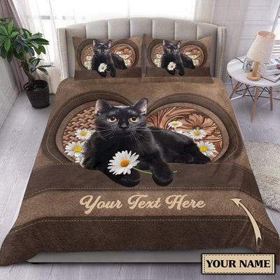 Personalized Cat Bedding Set, Personalized Gift for Cat Lovers, Cat Mom, Cat Dad - BD027PS06 - BMGifts