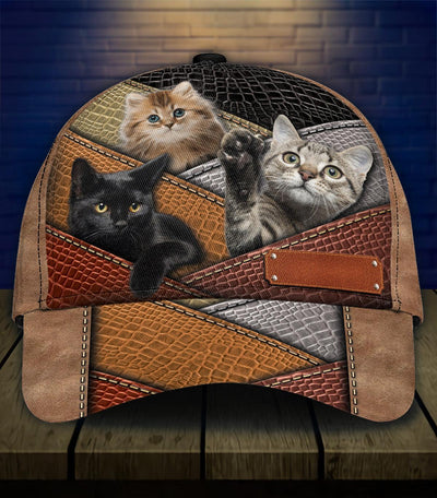 Personalized Cat Classic Cap, Personalized Gift for Cat Lovers, Cat Mom, Cat Dad - CP1534PS - BMGifts