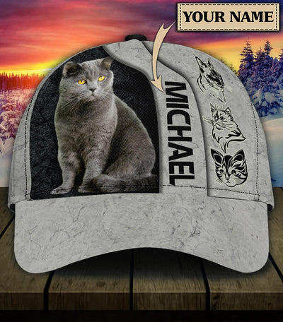 Personalized Cat Classic Cap, Personalized Gift for Cat Lovers, Cat Mom, Cat Dad - CP364PS - BMGifts