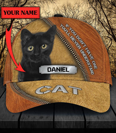 Personalized Cat Classic Cap, Personalized Gift for Cat Lovers, Cat Mom, Cat Dad - CP563PS - BMGifts