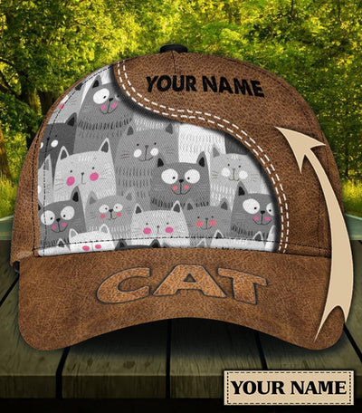 Personalized Cat Classic Cap, Personalized Gift for Cat Lovers, Cat Mom, Cat Dad - CP966PS - BMGifts