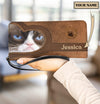 Personalized Cat Clutch Purse, Personalized Gift for Cat Lovers, Cat Mom, Cat Dad - PU735PS - BMGifts